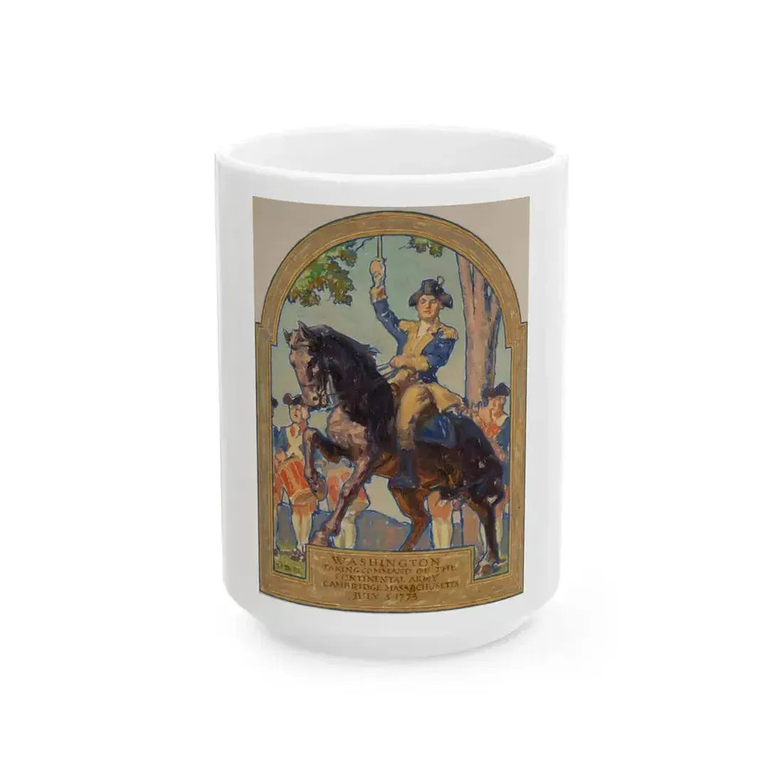 General Washington, magazine cover study - White Coffee Mug 15oz - Go Mug Yourself
