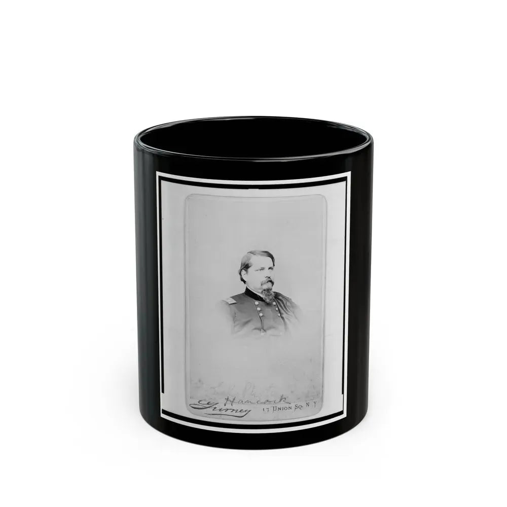 General Winfield Scott Hancock, Head-And-Shoulders Portrait, In Uniform, Facing Right (U.S. Civil War) Black Coffee Mug 11oz - Go Mug Yourself