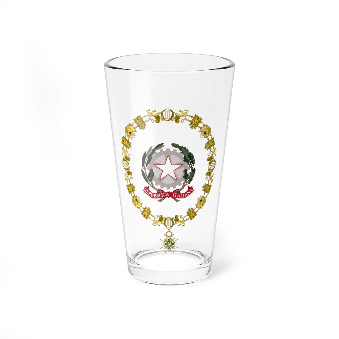 Generic Emblem of Italy Order of Charles III (Italy) (Coat of Arms) Pint Glass 16oz 16oz - Go Mug Yourself