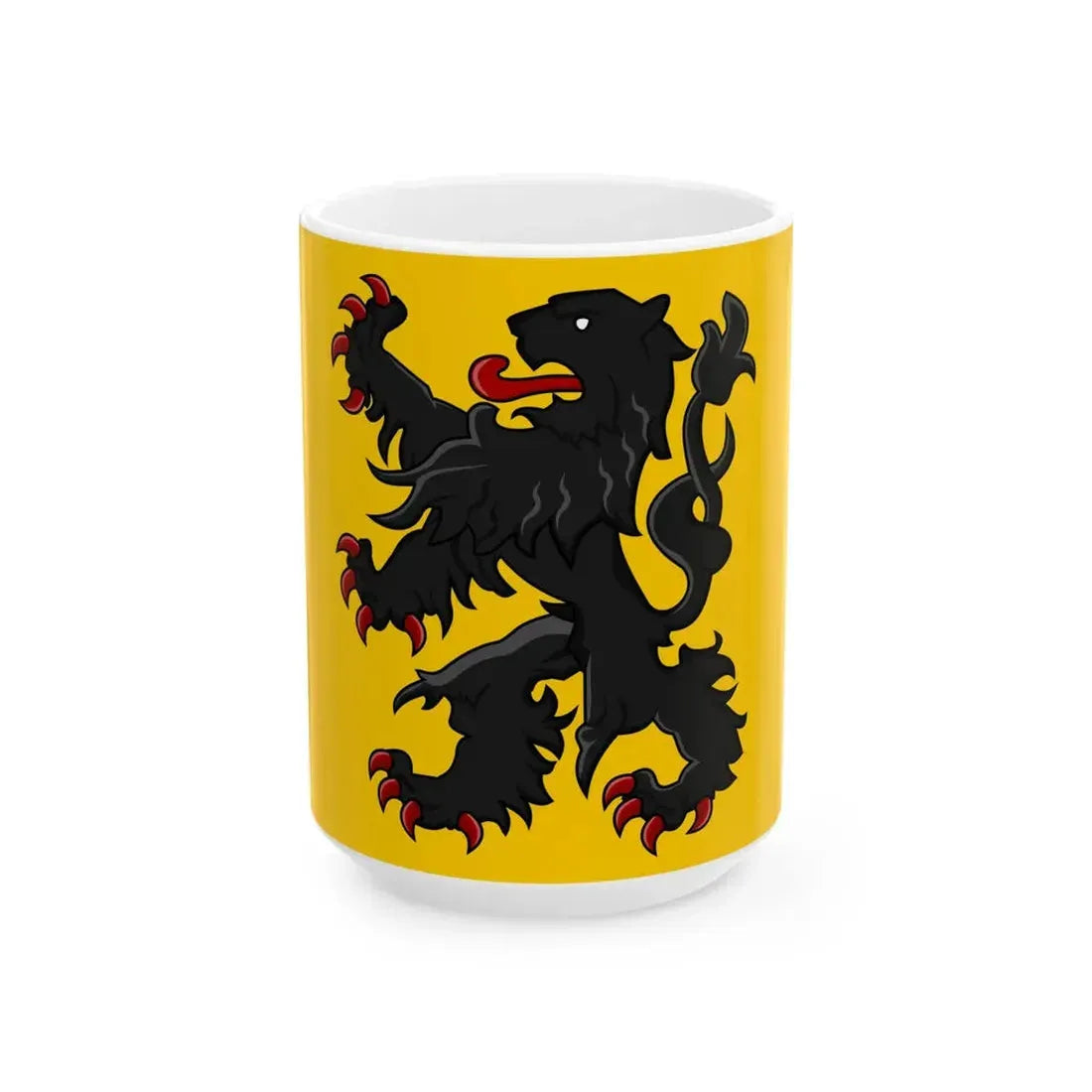 Generieke vlag van Vlaanderen (Belgium) White Coffee Mug 15oz - Go Mug Yourself