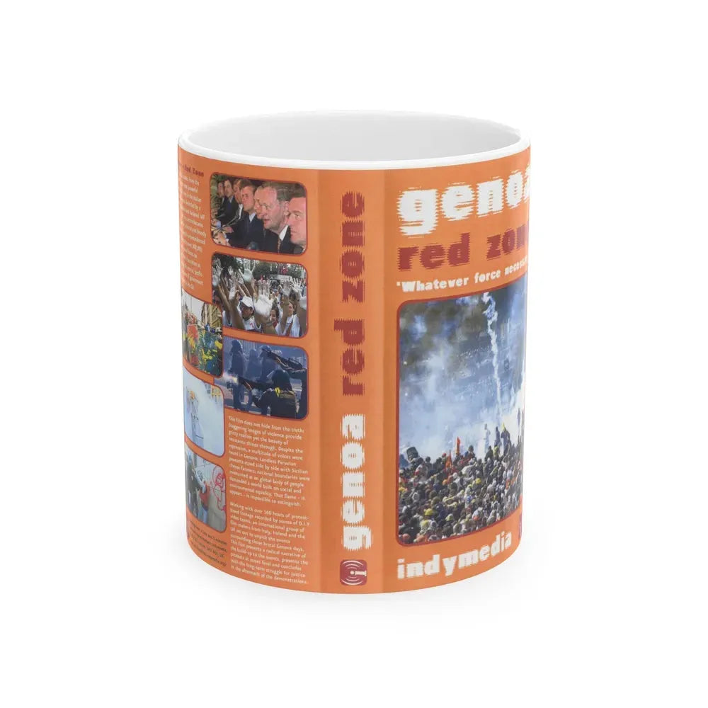 GENOA RED ZONE WHATEVER FORCE NECESSARY (VHS COVER) - White Coffee Mug 11oz - Go Mug Yourself