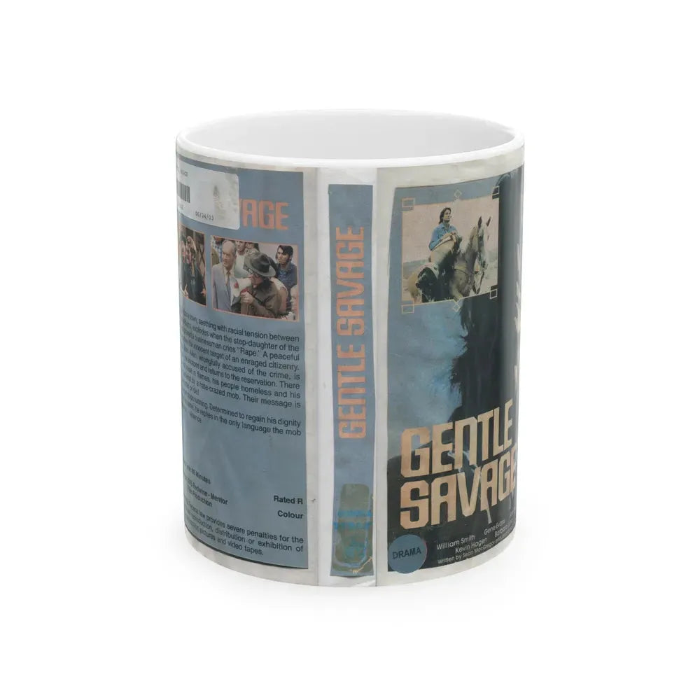 GENTLE SAVAGE (VHS COVER) - White Coffee Mug 11oz - Go Mug Yourself