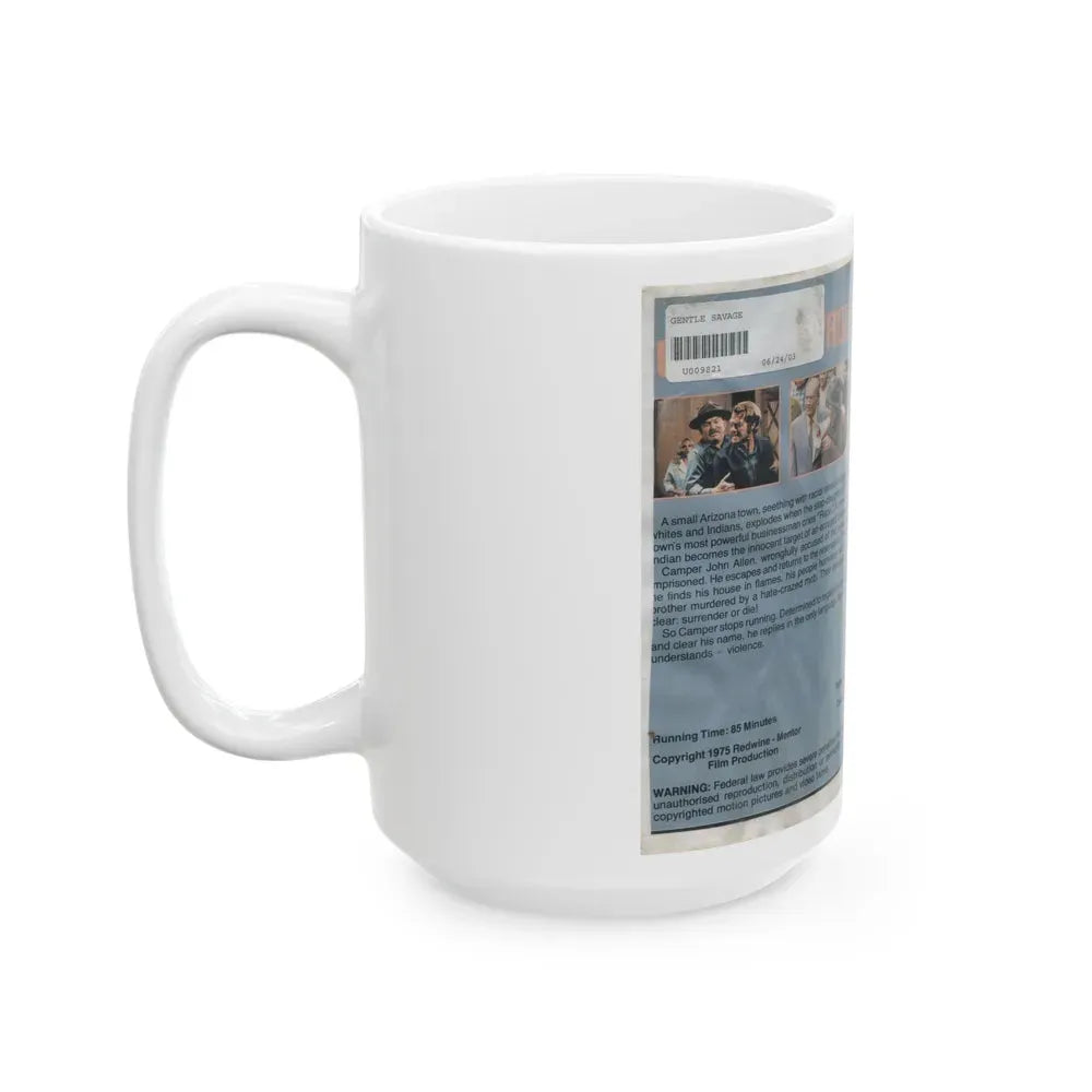 GENTLE SAVAGE (VHS COVER) - White Coffee Mug - Go Mug Yourself