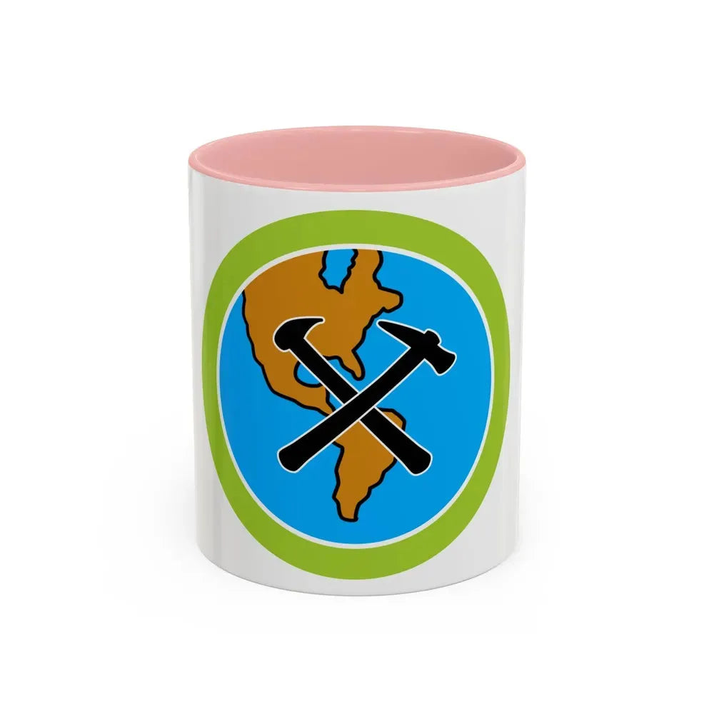 Geology (Boy Scout Merit Badge) Accent Coffee Mug 11oz Pink - Go Mug Yourself