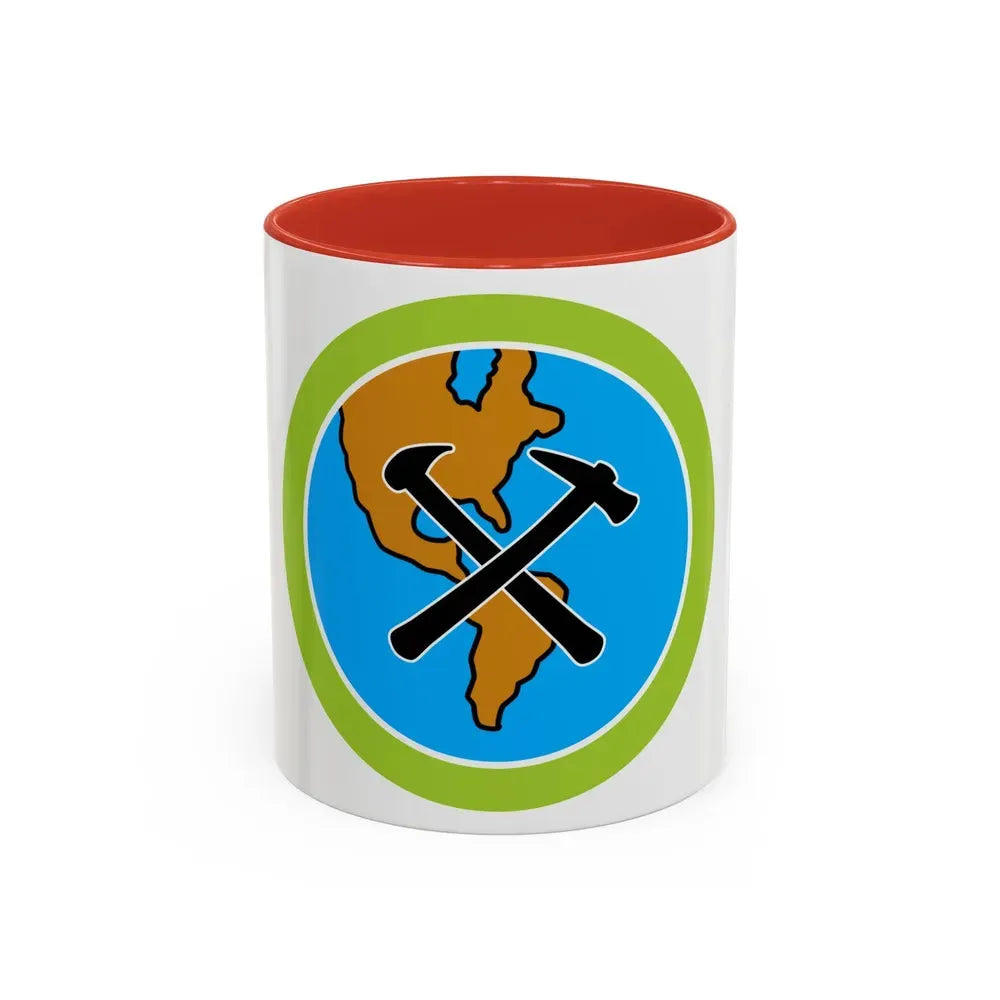 Geology (Boy Scout Merit Badge) Accent Coffee Mug 11oz Red - Go Mug Yourself