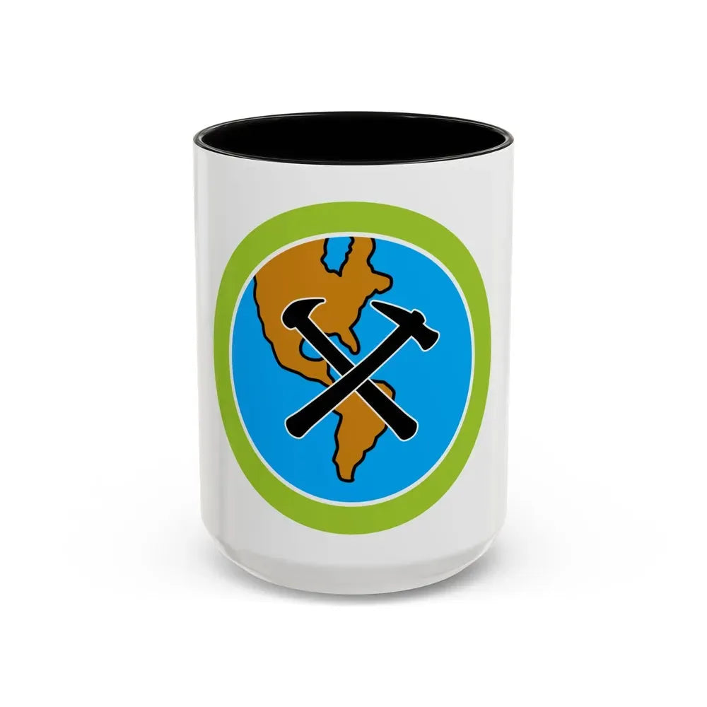 Geology (Boy Scout Merit Badge) Accent Coffee Mug 15oz Black - Go Mug Yourself