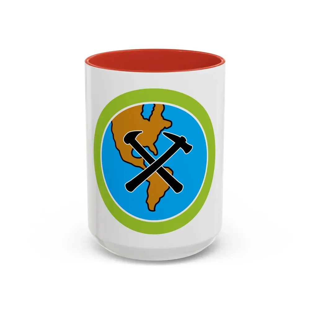 Geology (Boy Scout Merit Badge) Accent Coffee Mug 15oz Red - Go Mug Yourself
