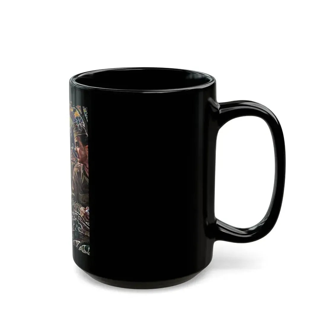 George and the Egg-Shy Pole, Liberty magazine, January 1, 1944 - Black Coffee Mug - Go Mug Yourself