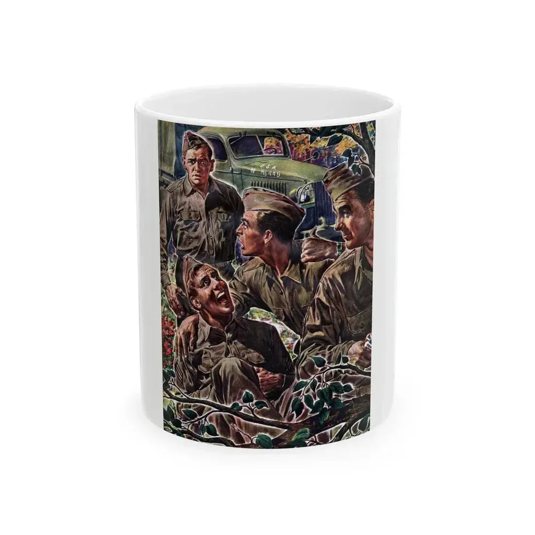 George and the Egg-Shy Pole, Liberty magazine, January 1, 1944 - White Coffee Mug 11oz - Go Mug Yourself