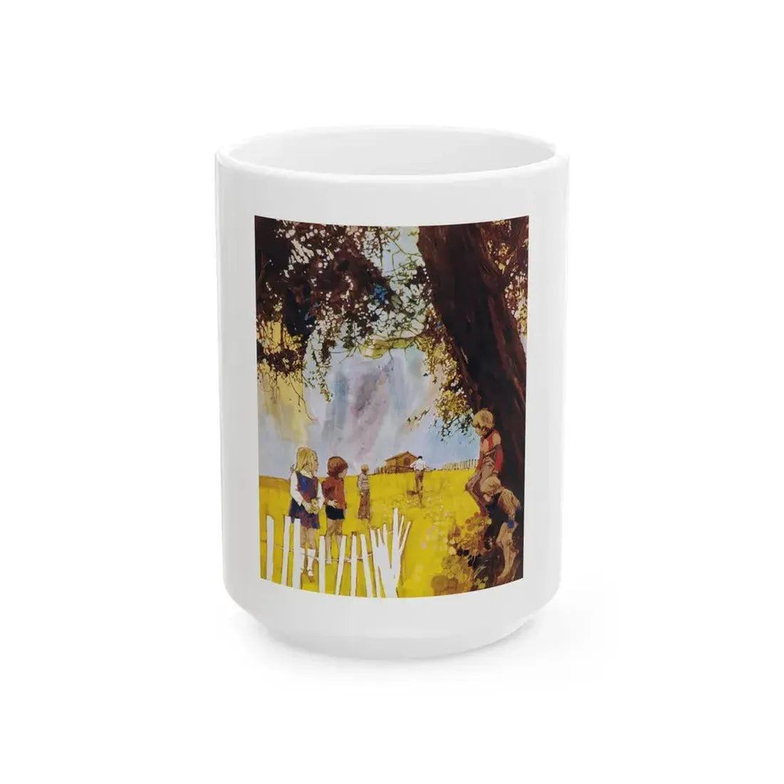 George And The Holiday Cottage by Antonia Browne, Woman magazine, 1975 - White Coffee Mug 15oz - Go Mug Yourself