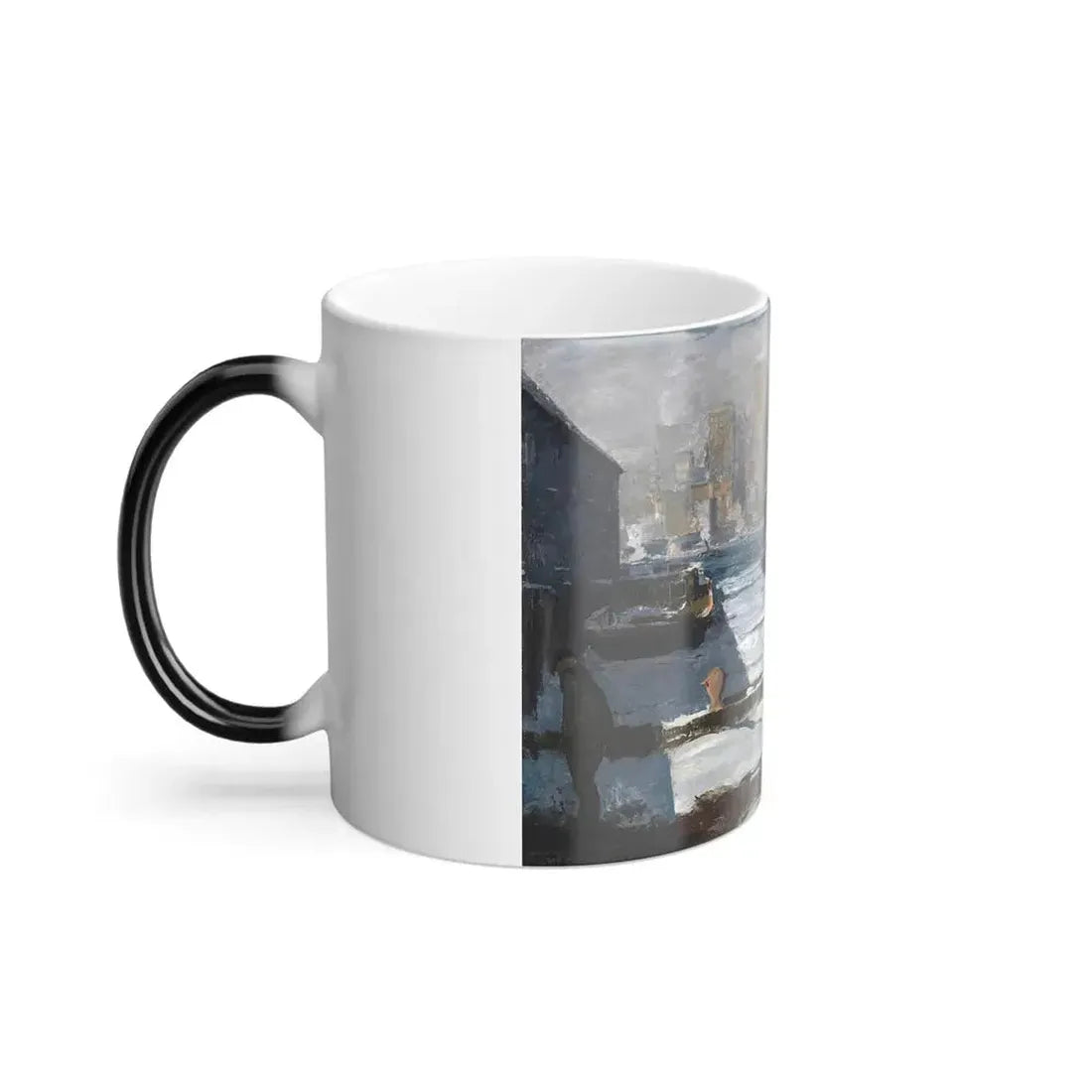 George Bellows (1882-1925) Men of the Docks - oil on canvas 1912 - Color Changing Mug 11oz - Go Mug Yourself