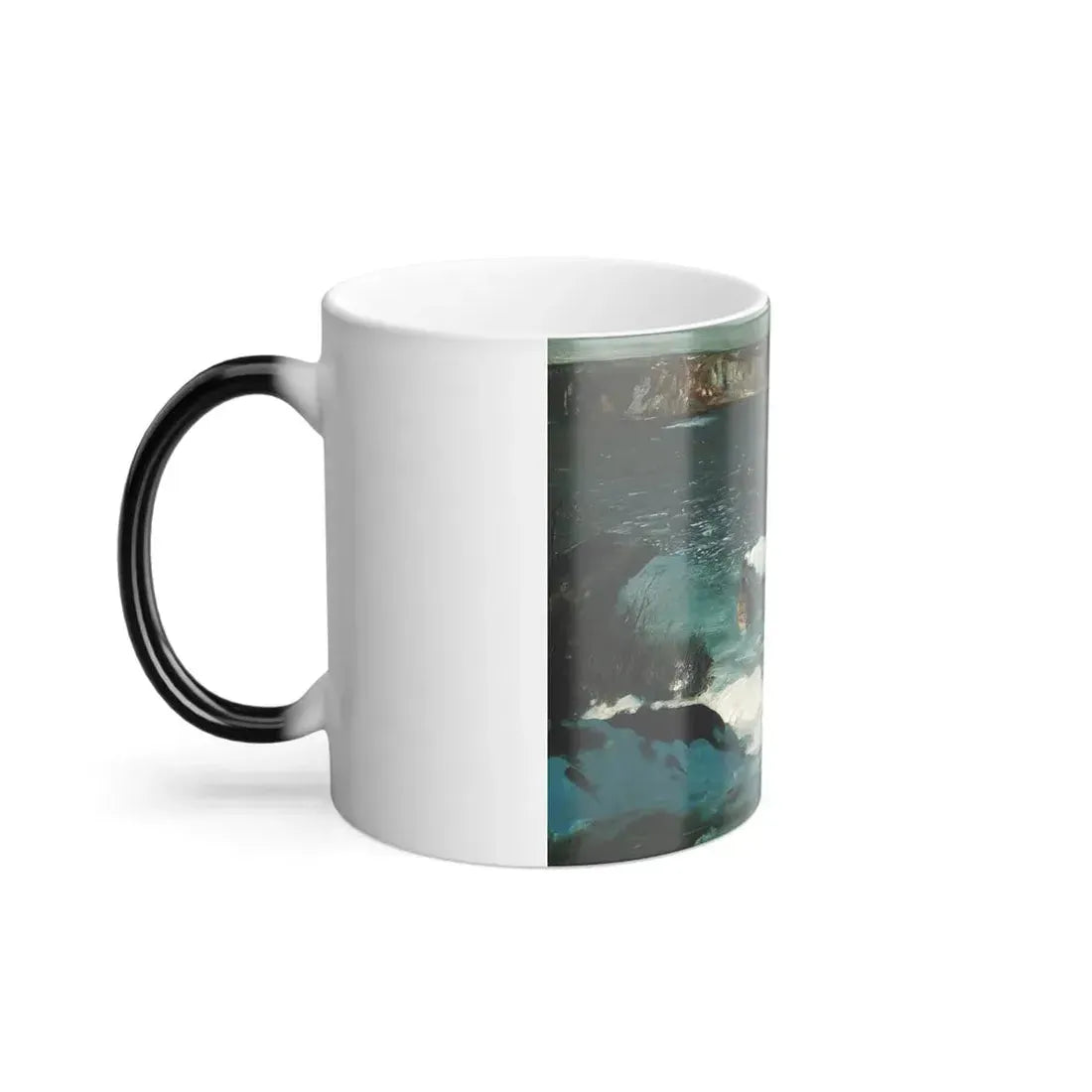 George Bellows (1882-1925) North River (A scene along the Hudson River just above New York) - oil on can-0 - Color Changing Mug 11oz - Go Mug Yourself