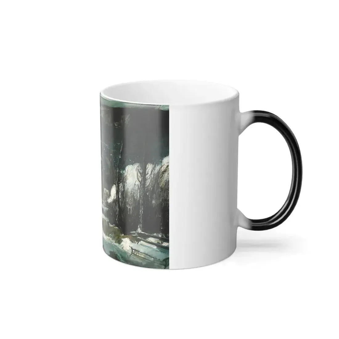 George Bellows (1882-1925) North River (A scene along the Hudson River just above New York) - oil on can-0 - Color Changing Mug 11oz - Go Mug Yourself