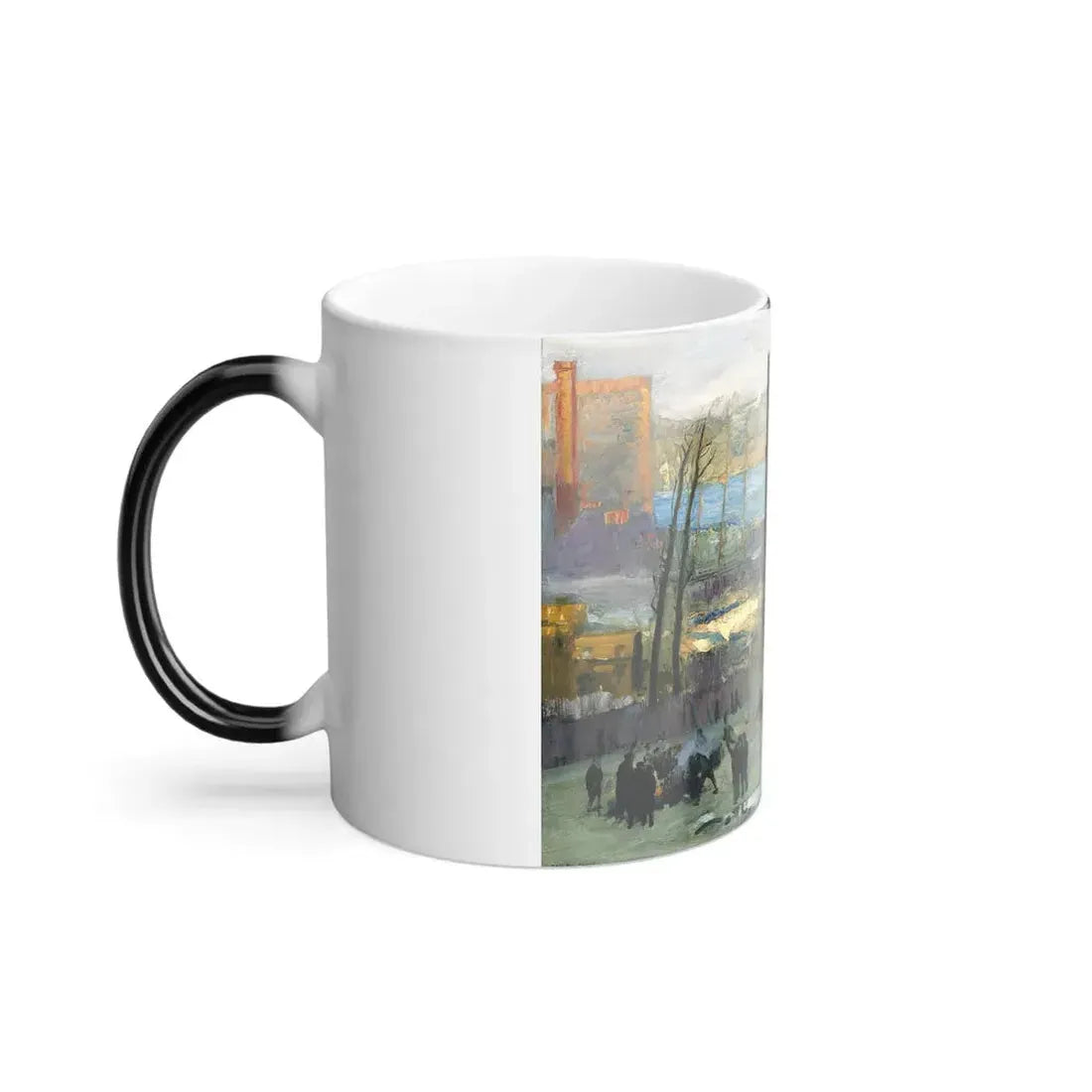 George Bellows (1882-1925) The Lone Tenement - 1909 - Color Changing Mug 11oz - Go Mug Yourself