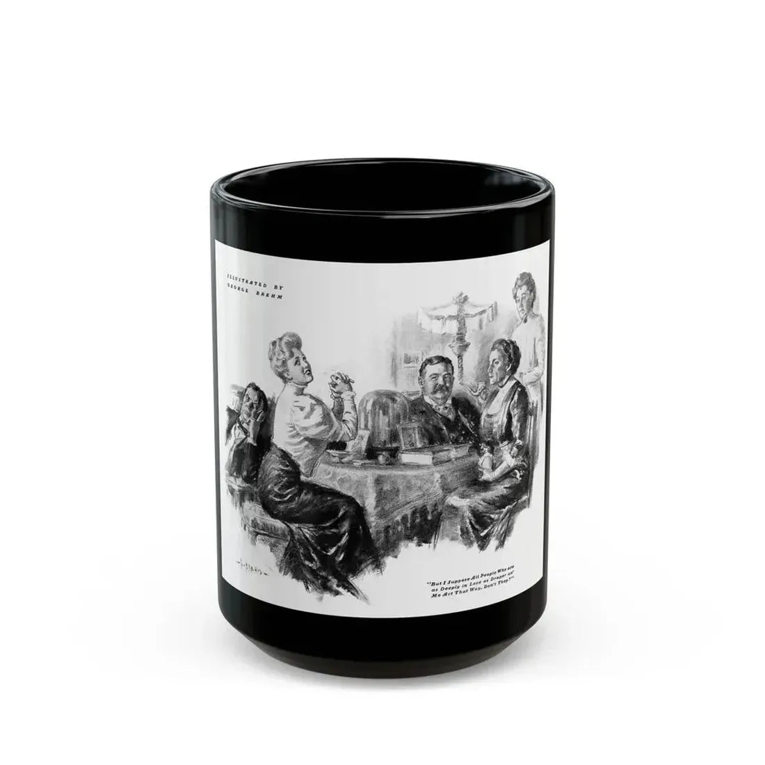 George Brehm illustration - Black Coffee Mug 15oz - Go Mug Yourself
