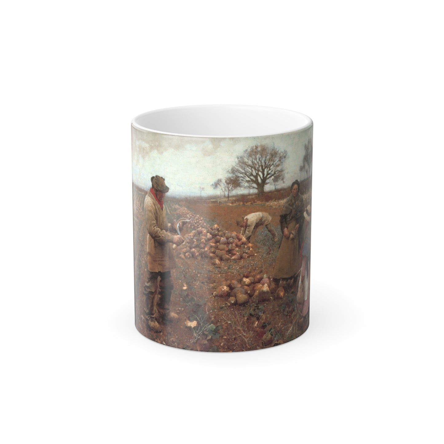 George Clausen (1852-1944) Winter Work - oil on canvas 1883 - Color Changing Mug 11oz-11oz-Go Mug Yourself