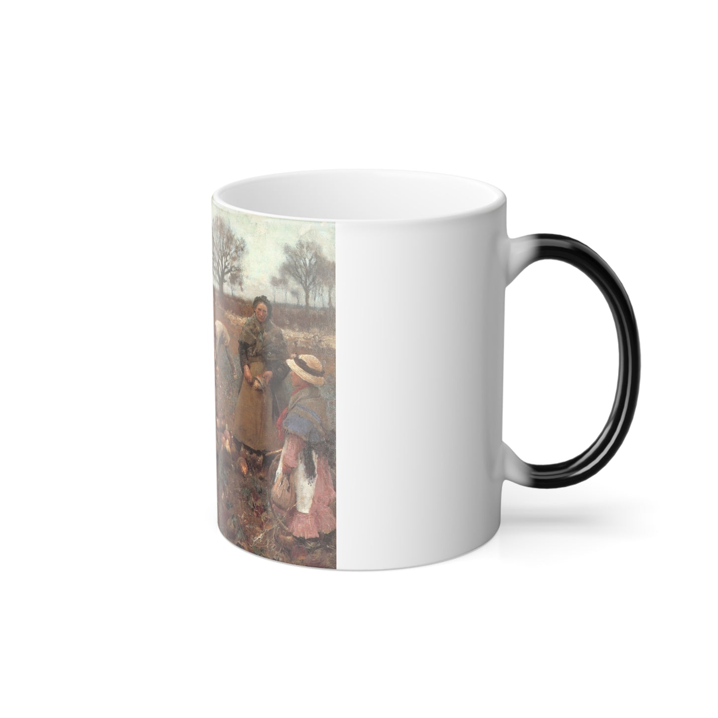 George Clausen (1852-1944) Winter Work - oil on canvas 1883 - Color Changing Mug 11oz-Go Mug Yourself