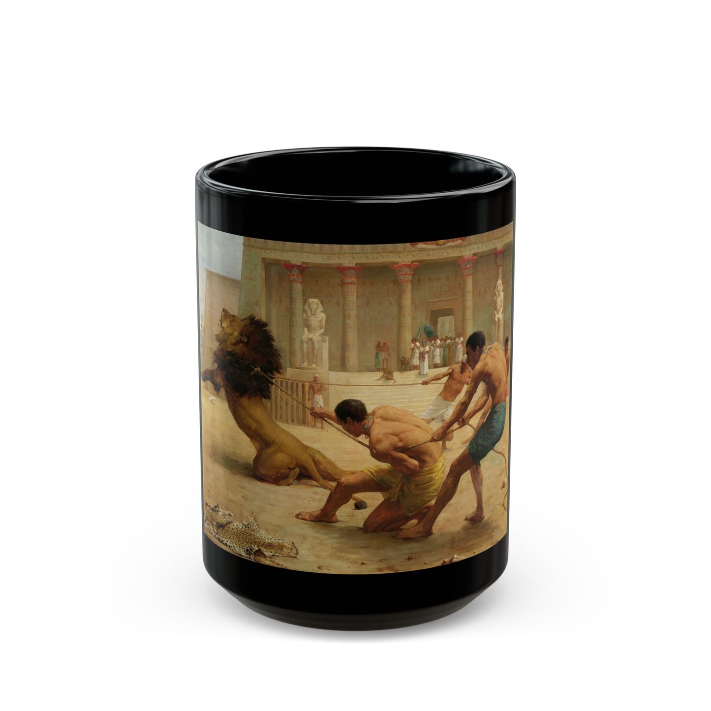 George Goodwin Kilburne (1839-1924) Ancient Sport - Black Coffee Mug-15oz-Go Mug Yourself