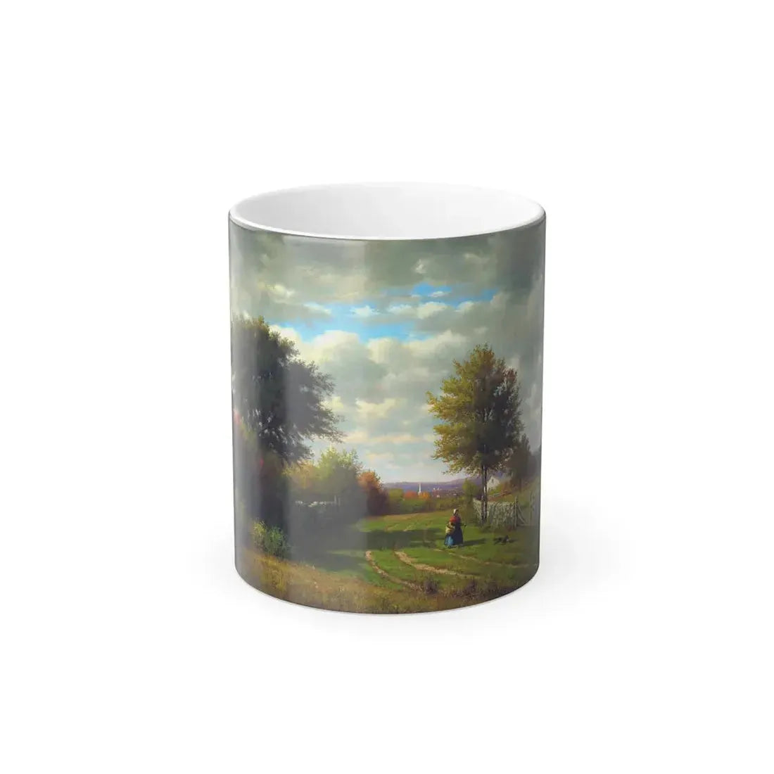 George Inness (1825-1894) Going to Market - oil on canvas c1868 - Color Changing Mug 11oz 11oz - Go Mug Yourself