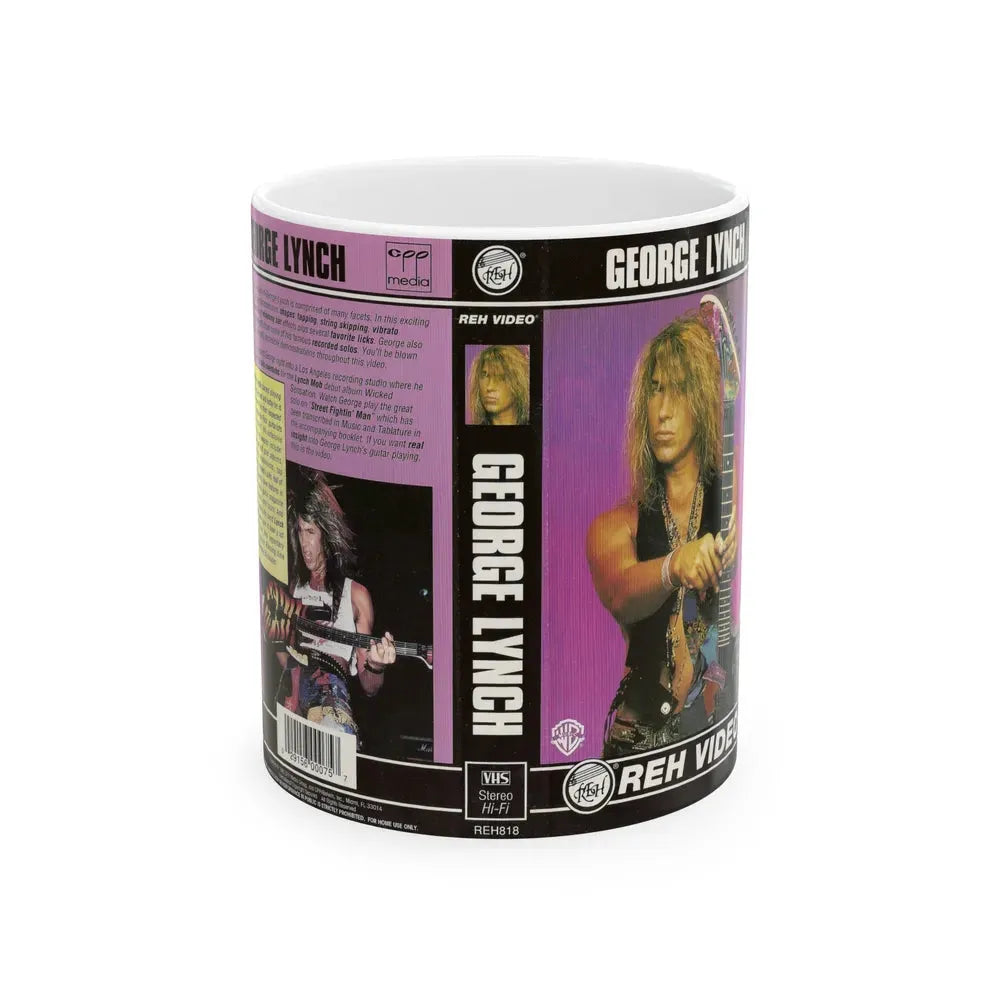 GEORGE LYNCH REH VIDEO (VHS COVER) - White Coffee Mug 11oz - Go Mug Yourself