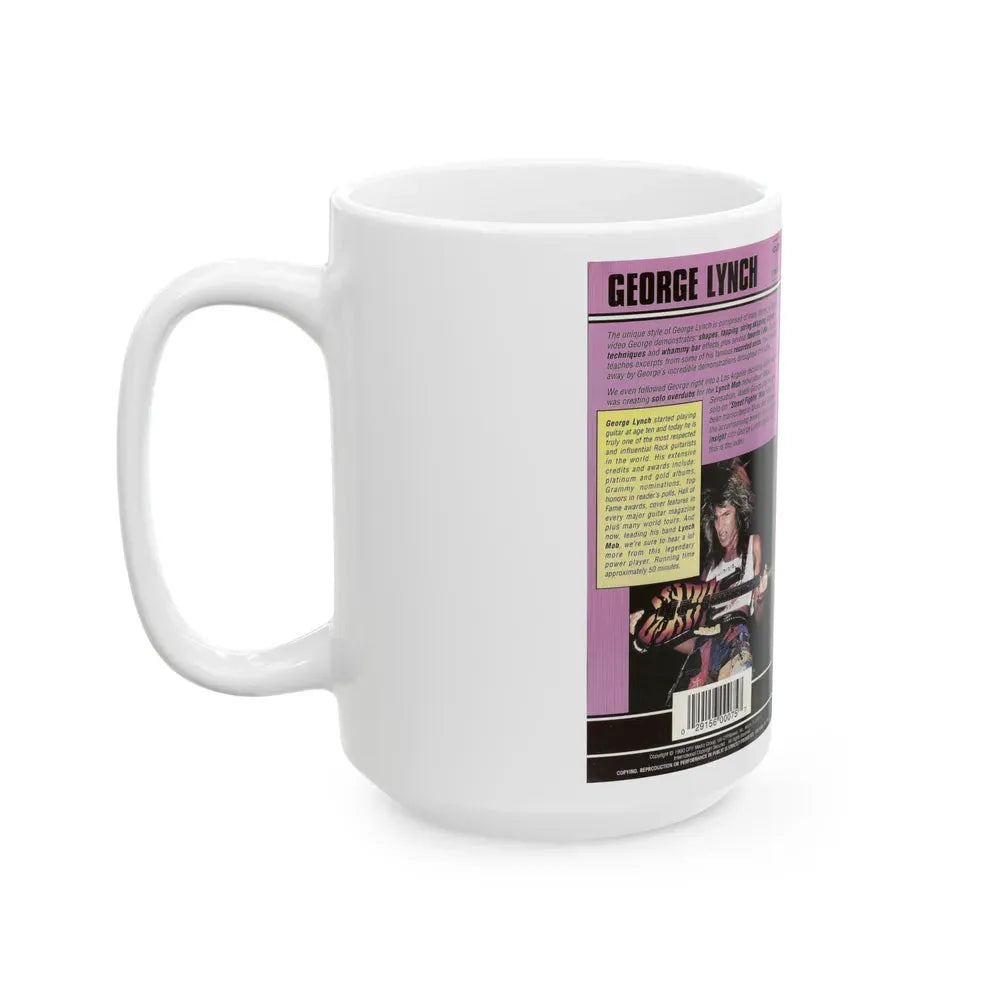 GEORGE LYNCH REH VIDEO (VHS COVER) - White Coffee Mug - Go Mug Yourself