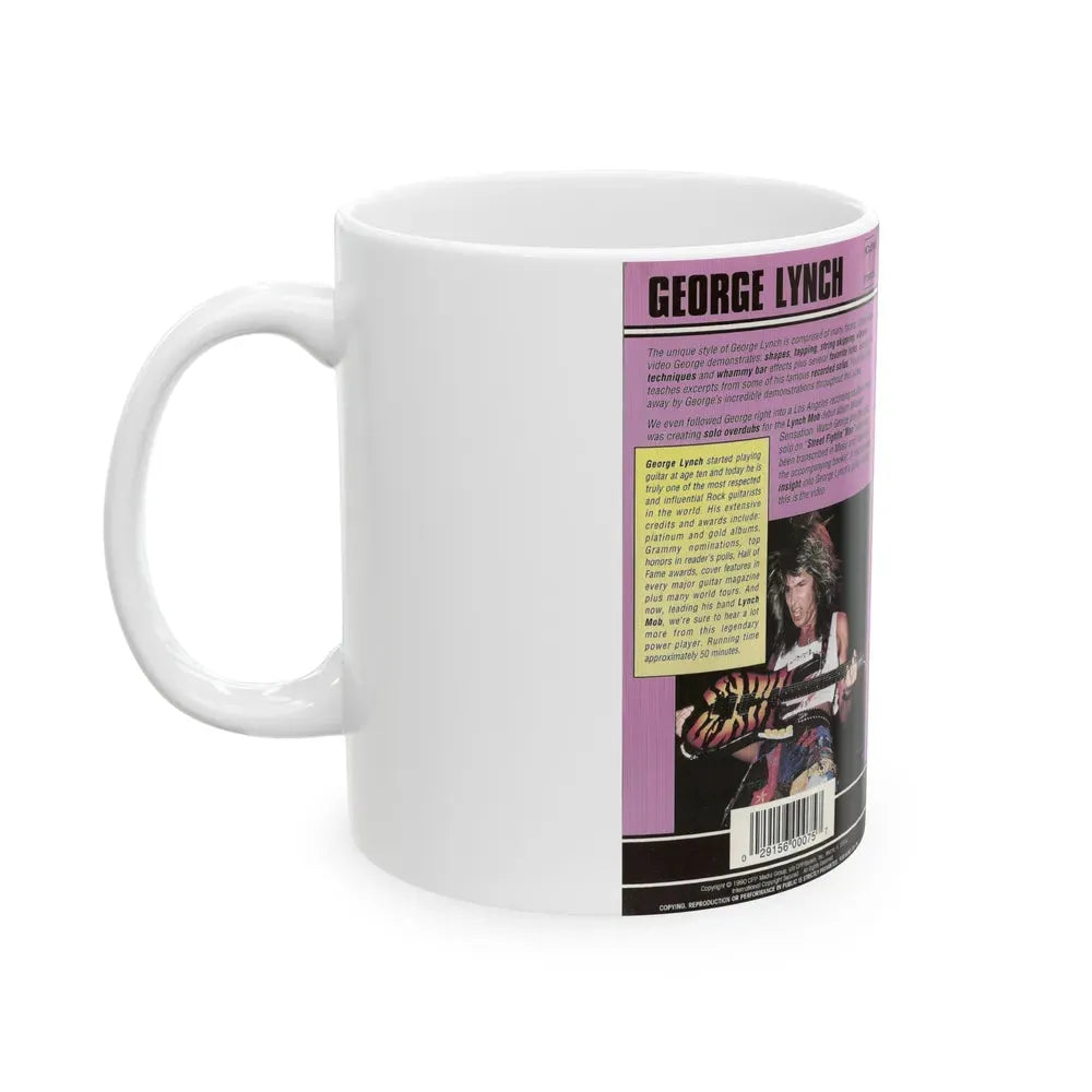 GEORGE LYNCH REH VIDEO (VHS COVER) - White Coffee Mug - Go Mug Yourself