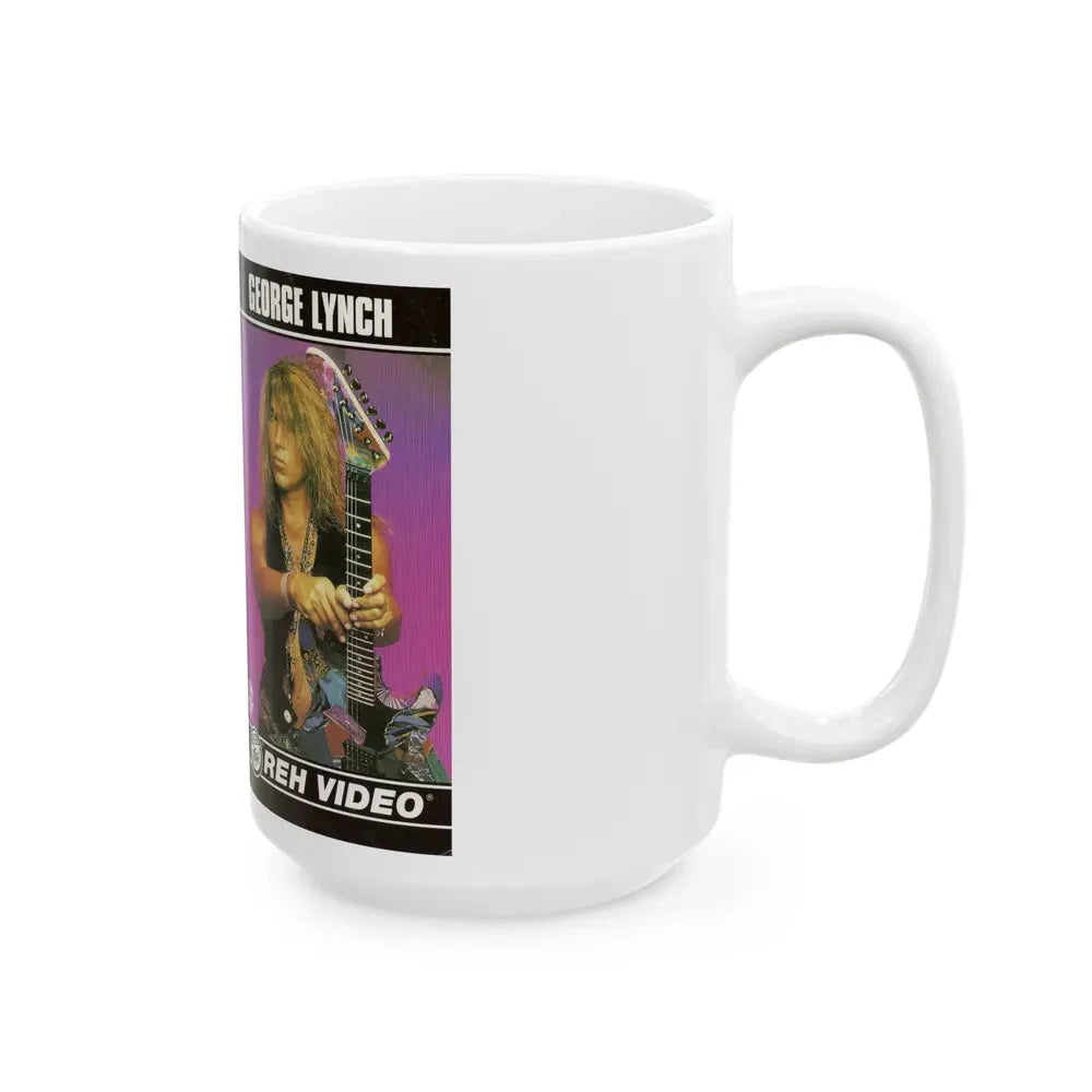 GEORGE LYNCH REH VIDEO (VHS COVER) - White Coffee Mug - Go Mug Yourself
