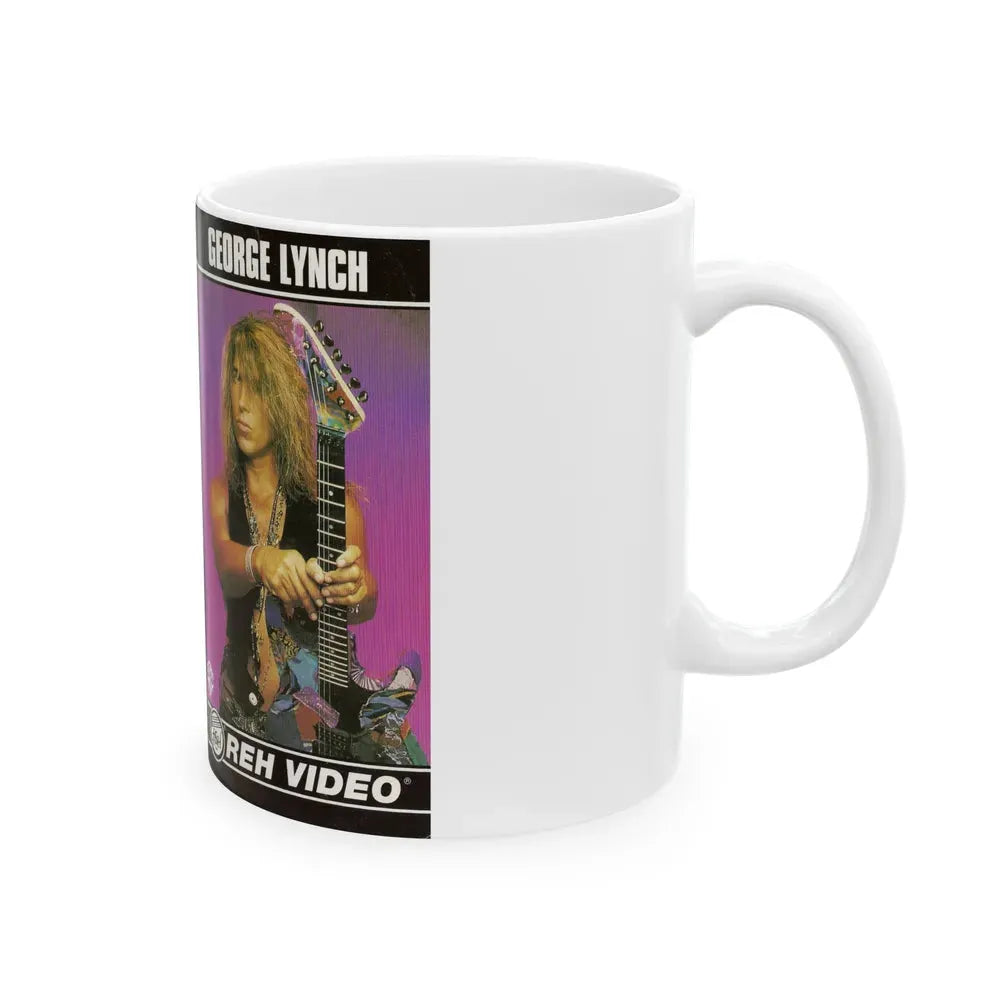 GEORGE LYNCH REH VIDEO (VHS COVER) - White Coffee Mug - Go Mug Yourself