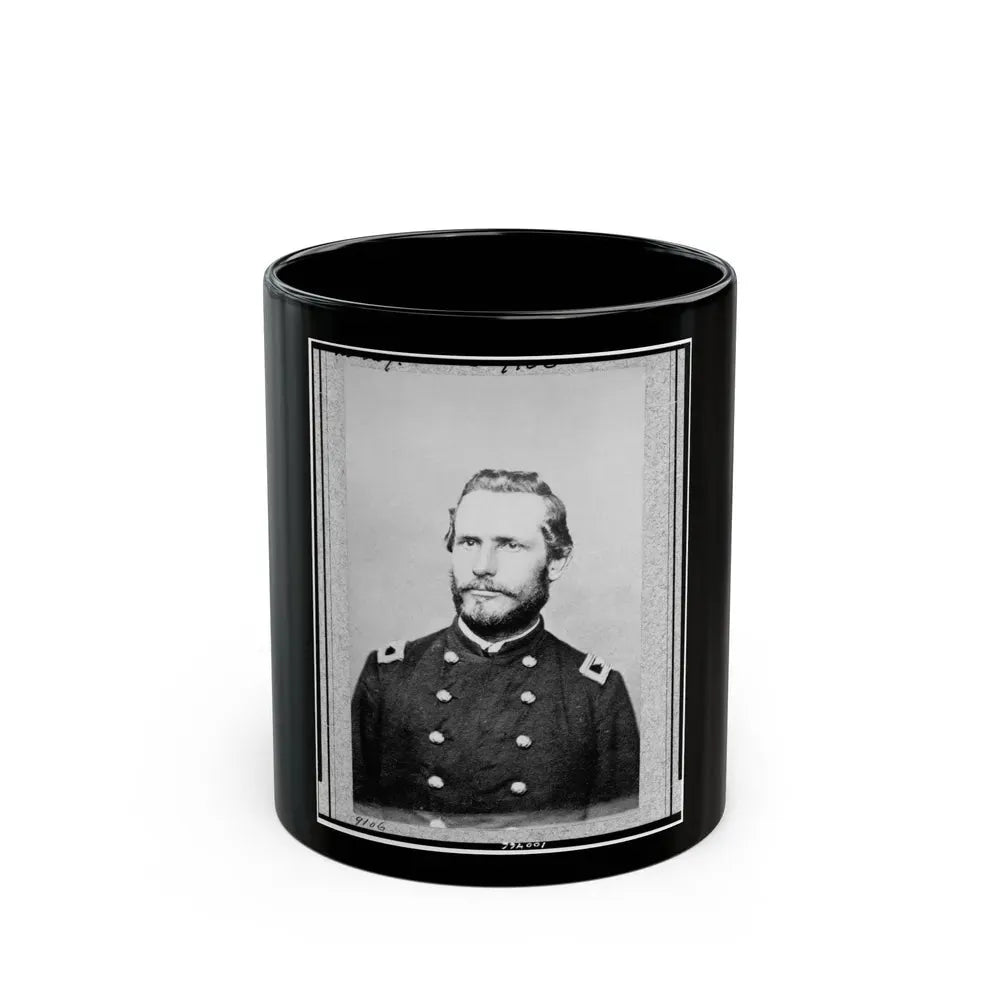 George R. Latham, Colonel, 5th W. Va. Cav., Head-And-Shoulders Portrait, Facing Slightly Left, In Union Uniform (U.S. Civil War) Black Coffee Mug 11oz - Go Mug Yourself