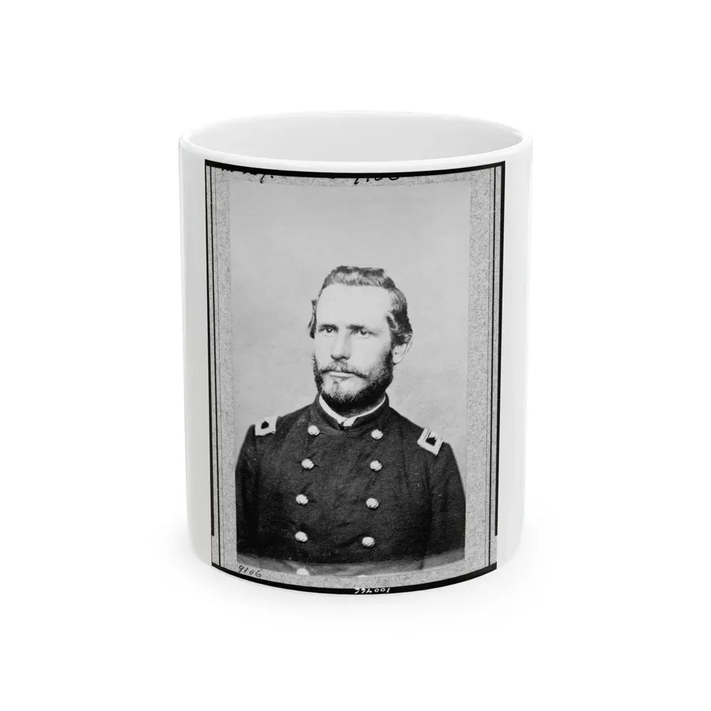 George R. Latham, Colonel, 5th W. Va. Cav., Head-And-Shoulders Portrait, Facing Slightly Left, In Union Uniform (U.S. Civil War) White Coffee Mug 11oz - Go Mug Yourself