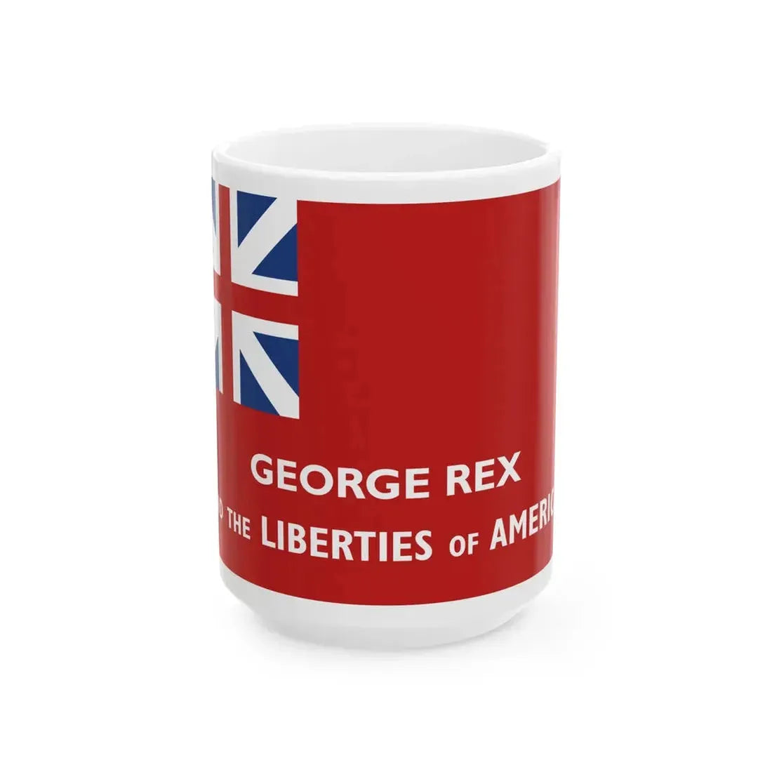 George Rex flag (United States) White Coffee Mug 15oz - Go Mug Yourself