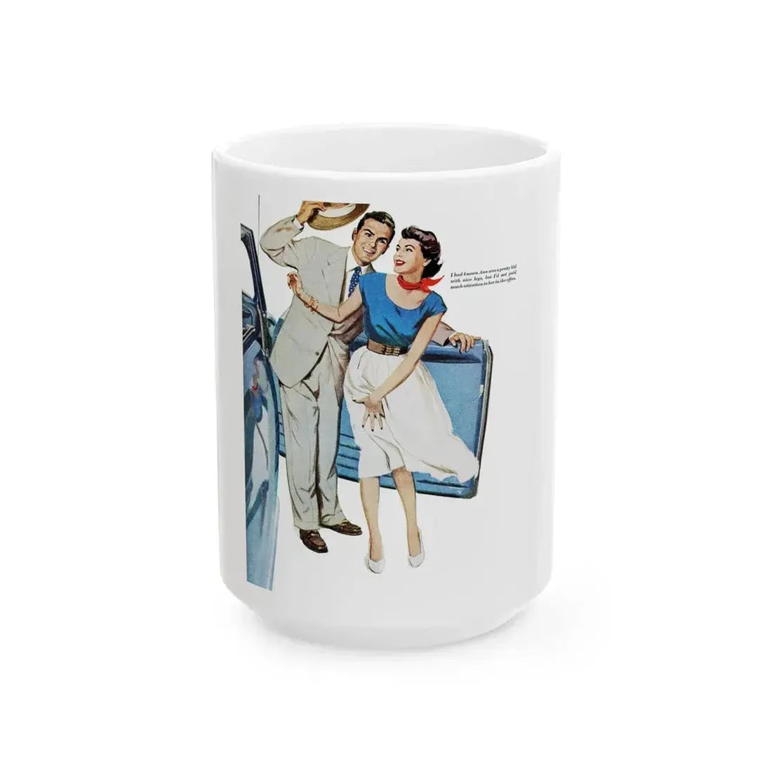 George's Girl, Redbook, January 1950 - White Coffee Mug 15oz - Go Mug Yourself