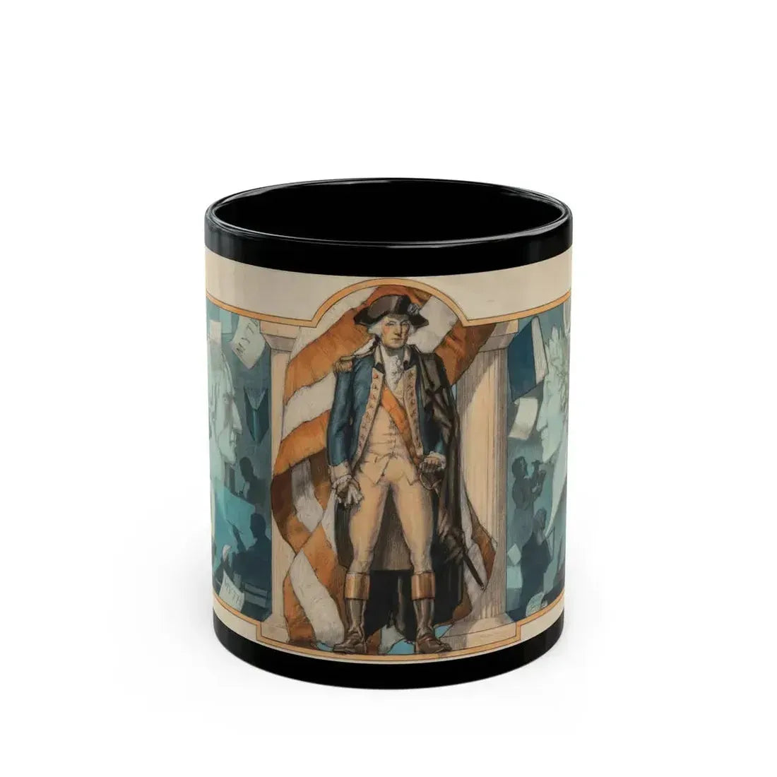 George Washington, probable New York Herald Tribune Magazine cover - Black Coffee Mug 11oz - Go Mug Yourself