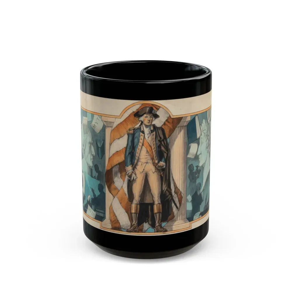 George Washington, probable New York Herald Tribune Magazine cover - Black Coffee Mug 15oz - Go Mug Yourself