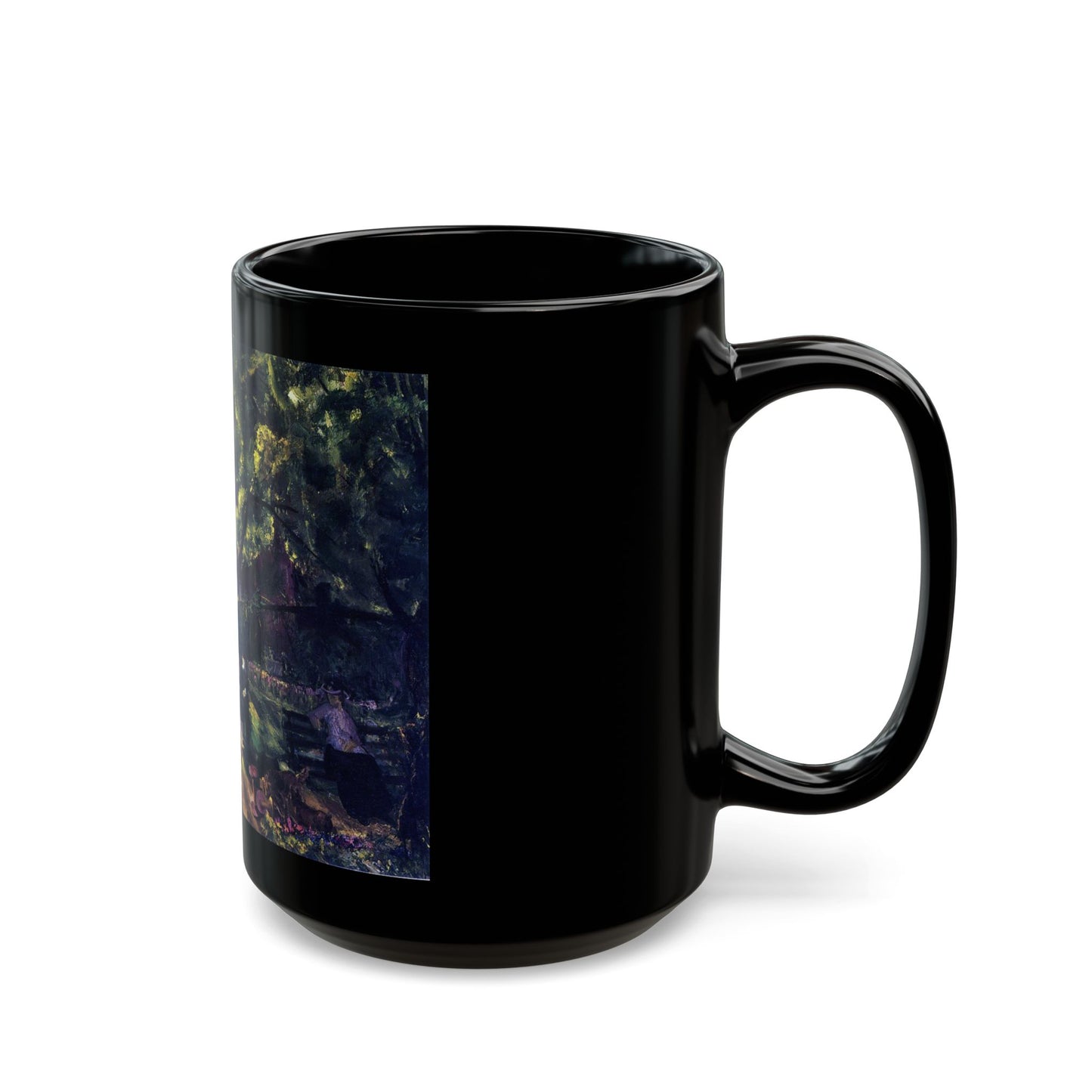 George Wesley Bellows (1882-1925) Gramercy Park - Black Coffee Mug-Go Mug Yourself