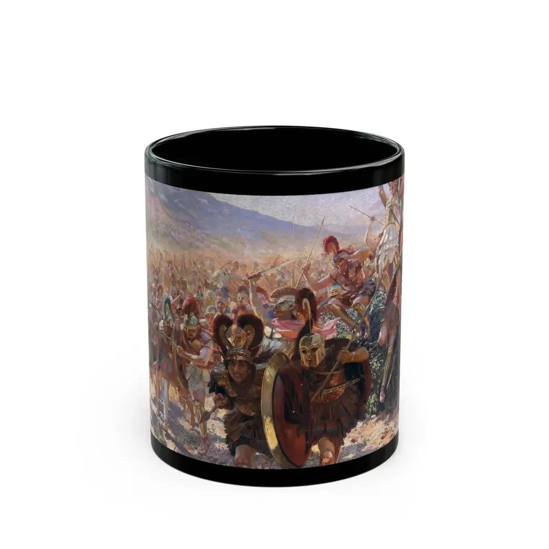 Georges Antoine Rochegrosse (1859-1938) Ancient Warriors - Black Coffee Mug 11oz - Go Mug Yourself