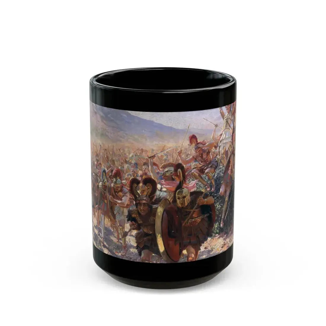 Georges Antoine Rochegrosse (1859-1938) Ancient Warriors - Black Coffee Mug 15oz - Go Mug Yourself