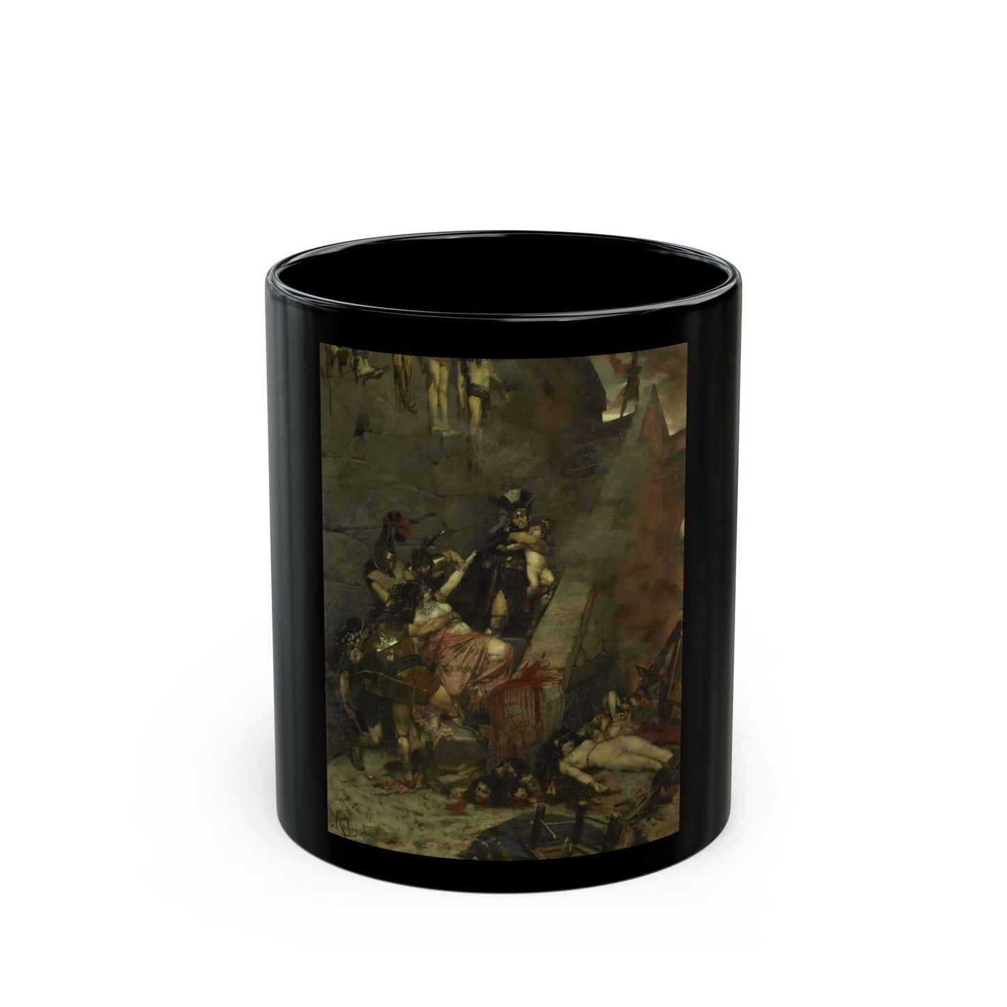 Georges Antoine Rochegrosse (1859-1938) Andromache - 1883 - Black Coffee Mug-11oz-Go Mug Yourself