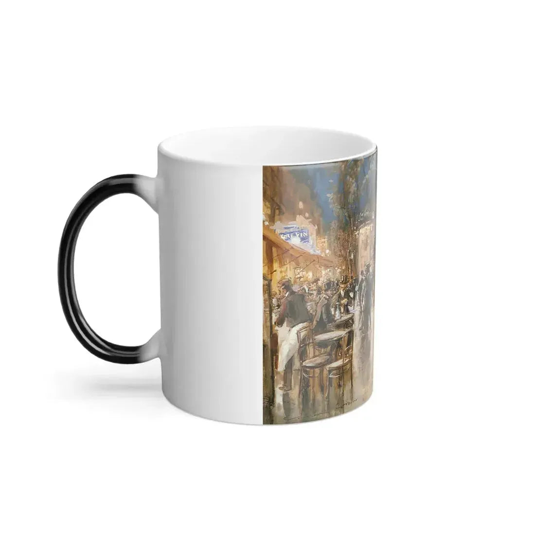 Georges Stein (1818-1890) evening on a parisian boulevard - Color Changing Mug 11oz - Go Mug Yourself