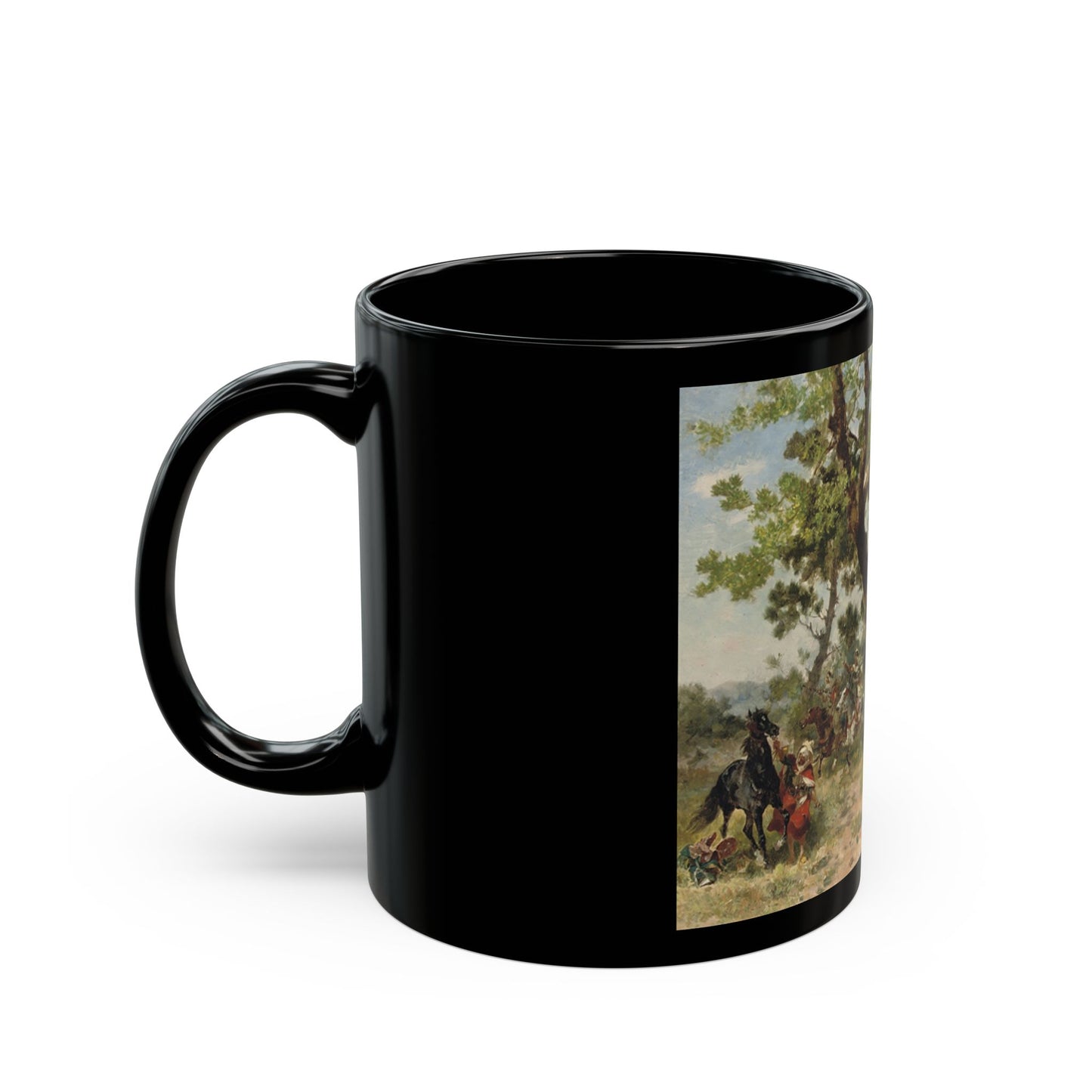 Georges Washington (1827-1910) A Raiding Party - Black Coffee Mug-Go Mug Yourself