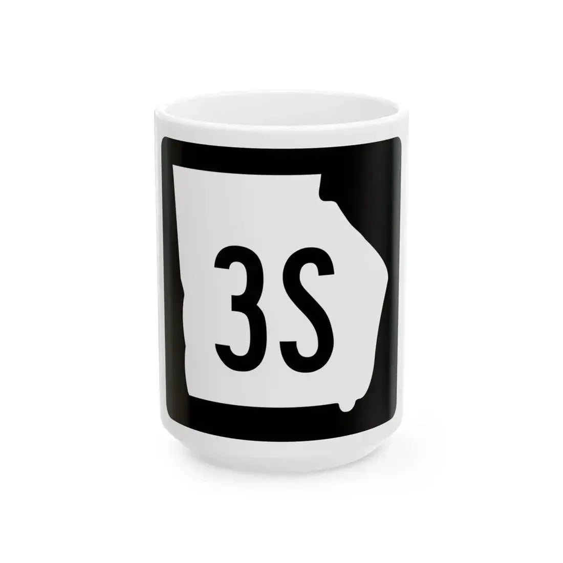 Georgia 3S (Georgia) (Road Sign) White Coffee Mug 15oz - Go Mug Yourself
