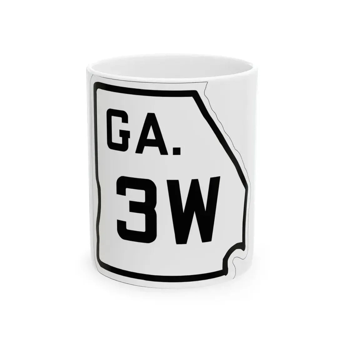 Georgia 3W 1920 (Georgia) (Road Sign) White Coffee Mug 11oz - Go Mug Yourself