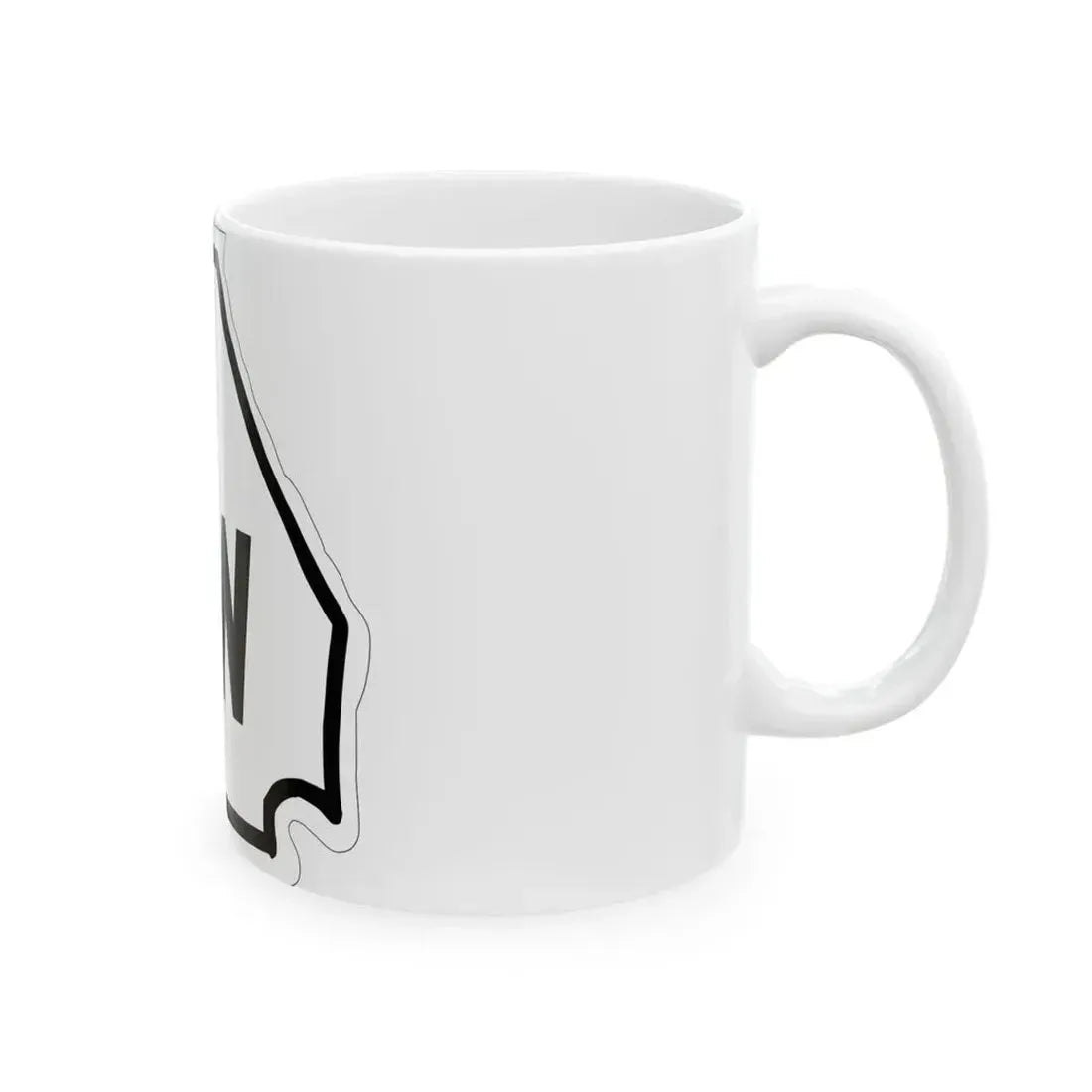 Georgia 3W 1920 (Georgia) (Road Sign) White Coffee Mug - Go Mug Yourself