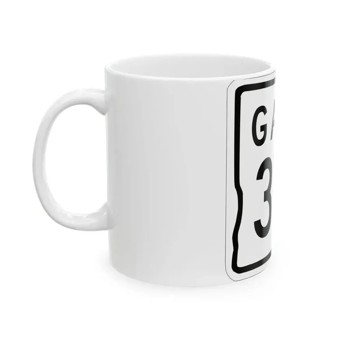 Georgia 3W 1948 (Georgia) (Road Sign) White Coffee Mug - Go Mug Yourself