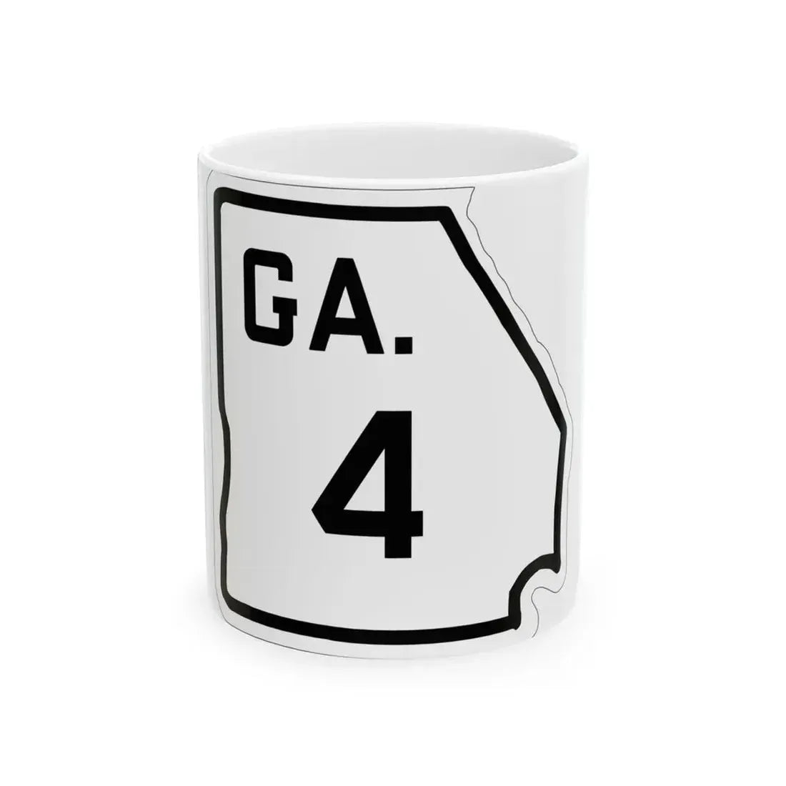 Georgia 4 1920 (Georgia) (Road Sign) White Coffee Mug 11oz - Go Mug Yourself