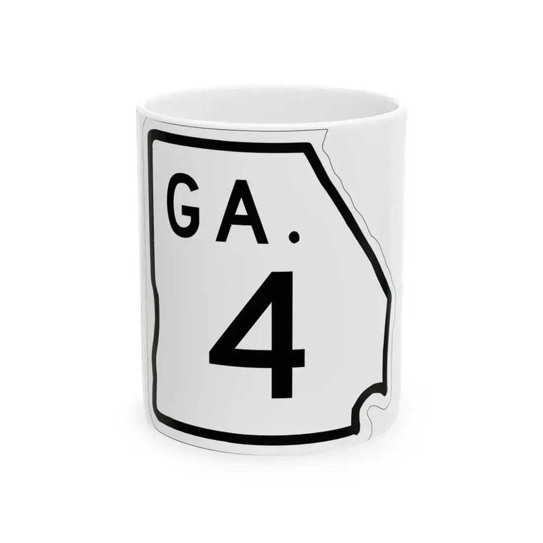 Georgia 4 1948 (Georgia) (Road Sign) White Coffee Mug 11oz - Go Mug Yourself