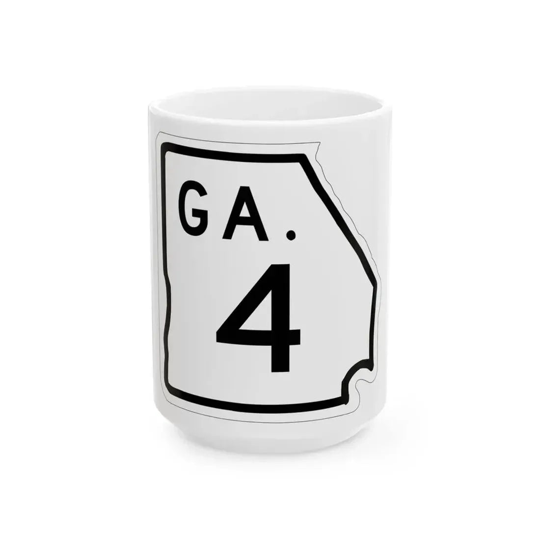 Georgia 4 1948 (Georgia) (Road Sign) White Coffee Mug 15oz - Go Mug Yourself