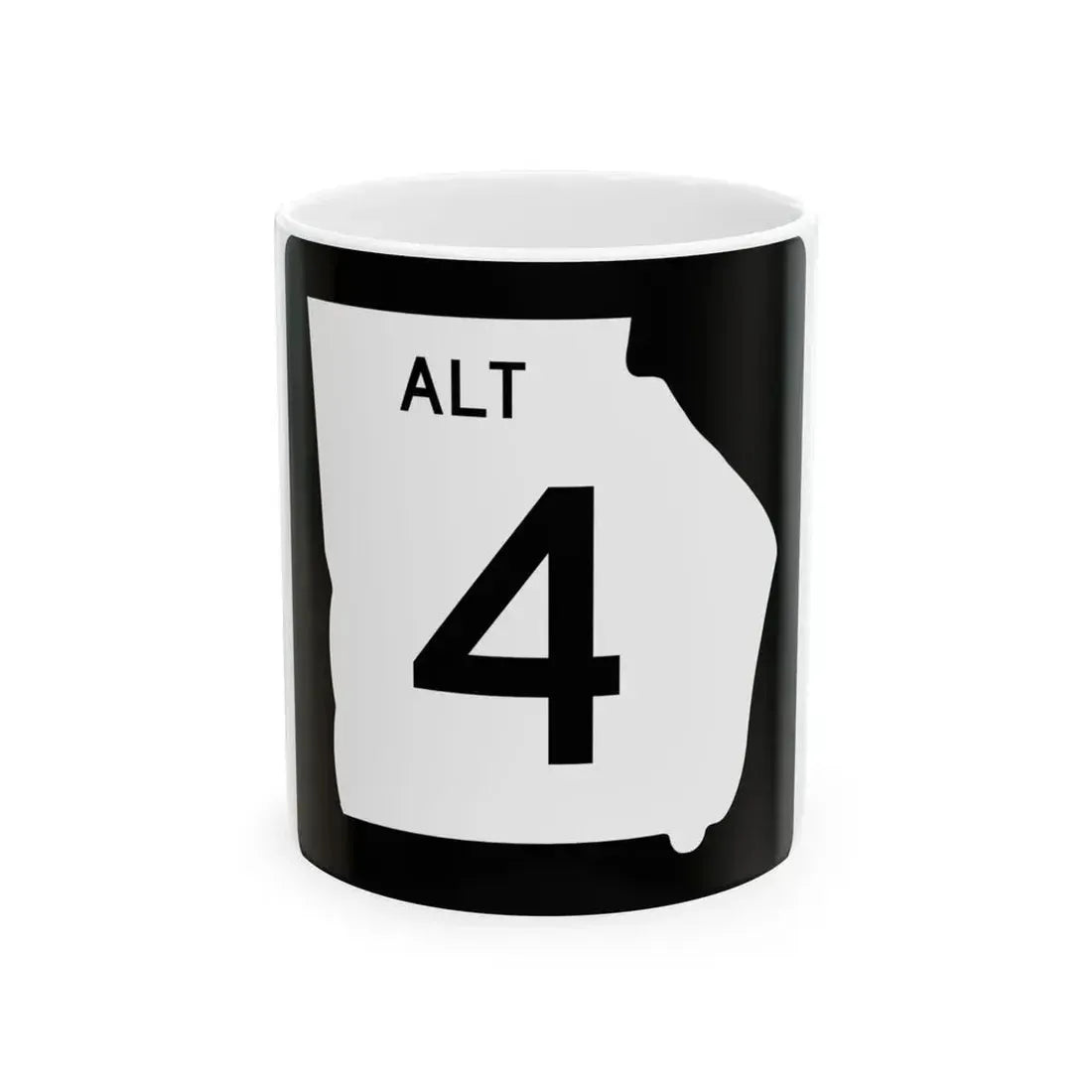 Georgia 4 Alternate (Georgia) (Road Sign) White Coffee Mug 11oz - Go Mug Yourself