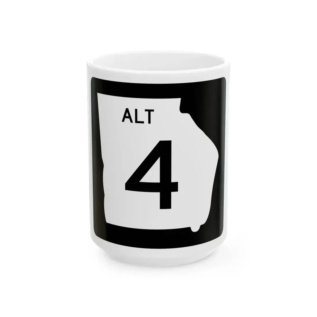 Georgia 4 Alternate (Georgia) (Road Sign) White Coffee Mug 15oz - Go Mug Yourself