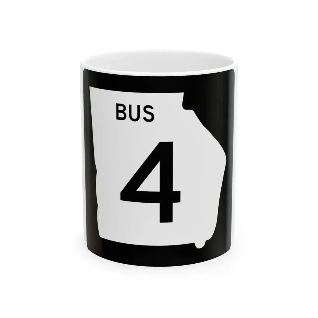 Georgia 4 Business (Georgia) (Road Sign) White Coffee Mug 11oz - Go Mug Yourself